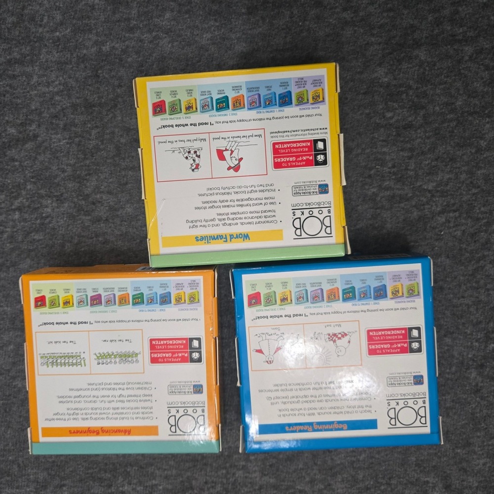 Scholastic Bob Books Set 1 2 3 Phonics Kids Early Reading Library Kindergarten - Picture 2 of 4